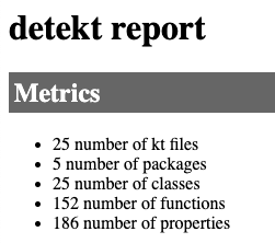 Processor metrics in html report